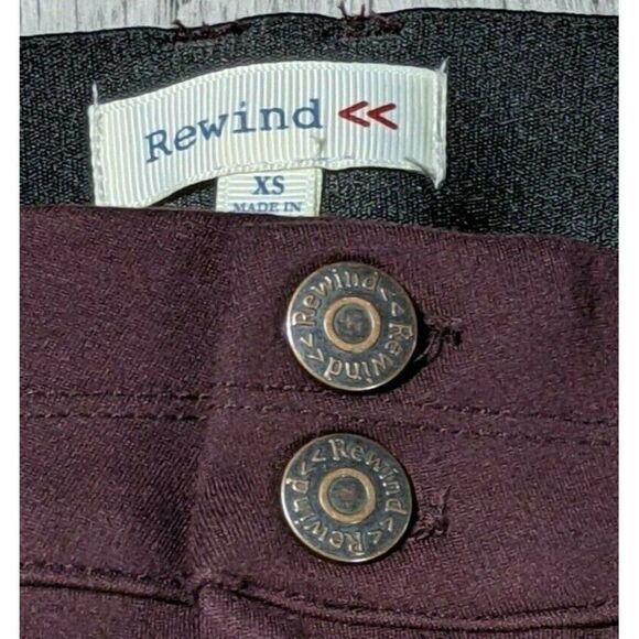 (3/$35) Rewind Stretchy Burgundy Red Pants - Picture 4 of 11